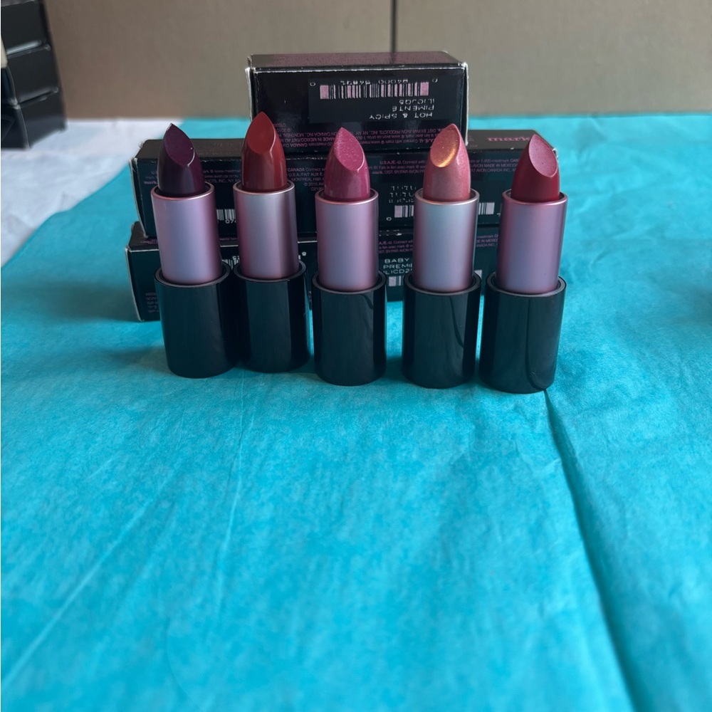 Lipstick Collection - Deep Purple, Rose Pink, Coral Orange